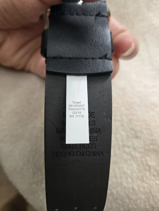 Target Black 3 Row Pyramid Studded Triple-Row Belt Punk Rock Goth Metal - Picture 4 of 9